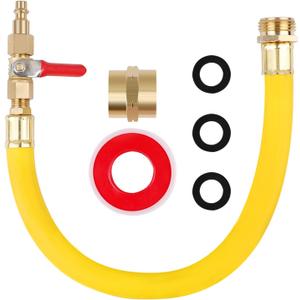 Hromee RV Winterize Sprinkler System Kit for Motorhome Boat Camper and Travel Trailer: Air Compressor Quick-Connect Plug to 3/4" Garden Hose Faucet Blow Out Adapter Fitting with Valve