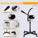 Professional Facial Steamer on Wheels,2 in 1 Face Steamer with 5X Magnifying Lamp and Ozone Function for Home and Beauty Spa Use