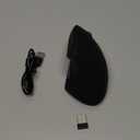 Ergonomic Wireless Rechargeable Mouse, Bluetooth+USB A+Type C(3 in 1) Connection, 5 Levels Up to 4800 DPI, 6 Silent Buttons, 2.4GHz Carpal Tunnel Vertical Mice, for Laptop, Desktop,MacBook-black