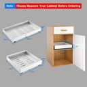 Mustorn 2 Pack Pull Out Cabinet Organizer, Expandable Slide Out Drawers for Kitchen Cabinets Peel and Stick Pullout Drawer Heavy Duty Sliding Shelves for Cupboard, Pantry, Bathroom(16.5" Deep, White)