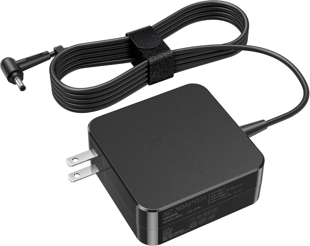 65W 45W Laptop Charger Compatible with Asus Vivobook 14 15 17, Flip 14 15, S13 S14 S15, 19V/3.42A AC Adapter Compatible with Go 12 14 15 X515 X515J X515E X515M X515JP X515MA Power Cord
