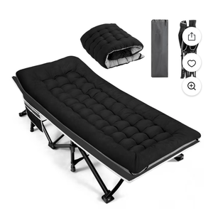 HABUTWAY Portable Camping Cot, Sleeping Cots for Adults, 28" Extra Wide Heavy Duty Folding Cot Max Load 600LBS with Thick Mattress, Portable Camping Bed for Outdoor Camp/Office, Home Nap