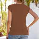 CiCiBird Women Summer Cap Sleeve Sweaters Knit Crew Neck Pullover Tank Tops 2025 Casual Trendy Shirt (XL)