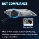 LED Fog Lights with DRL and Dynamic Turn Signal for Toyota Camry 2002-2004/ Corolla 2005-2008/ Solara 2002-2003, Fog Lamp Assembly Replacement with Start-up Animation, 1 Pair