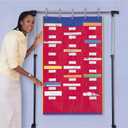 Learning Resources Organization Station Pocket Chart - Hanging Pocket Chart for Classroom, Teacher Supplies for Classroom Organization and Storage, Pockets for Bulletin Board, Student Storage Charts