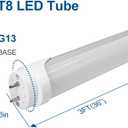 LightingWill LED T8 Light Tube 3FT, Warm White 3000K-3500K, Dual-End Powered Ballast Bypass, 2000 Lumens 15W (32W Fluorescent Equivalent), Frosted Cover, AC85-265V Lighting Tube Fixtures, 4 Pack