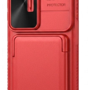 Vizvera for Samsung Galaxy S26 Ultra Case Wallet RFID [Cards Holder][Camera Cover][Edge Raised] Full Body Rugged Shockproof Silicone Phone Case for Galaxy S26 Ultra 6.9" 2026,Magenta