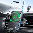Guceful Wireless Car Charger, Phone Holders for Your Car 15W Fast Charging Auto Clamping, Air Vent Car Phone Mount for iPhone 17 16 15 14 13 Mini Pro Max XR, Samsung Galaxy S25 Ultra S24 S23 S22 S21