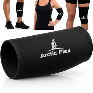 Arctic Flex Ice Sleeve for Knee, Elbow, Arm - Hot & Cold Freeze Pack Wrap for Tennis Pain Relief, Tendonitis - Gel Compression Brace for Injuries - Therapy Compress - Reusable, 360 Coverage (Small)