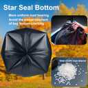 55-60 Gallon Trash Bags Heavy Duty 150 Count Bulk with 4 Innovative Flap Ties | Compatible with Rubbermaid Brute & Winco & Behrens 50-60 Gallon Round Trash Can | Tear & Leak Resistant Black