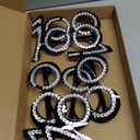 Ocean Line 100th Birthday Glasses - 100 Days of School Photo Booth Props for Anniversary Celebration Decoration, Plastic Frame with Crystal Party Favors, Novelty Eyewear for Kids and Adults 6 Pack