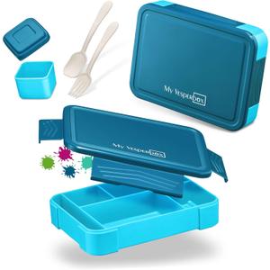 My Vesperbox  Lite - Bento Box Kinder - Lunchbox - extrem robust  Brotdose  Brotbox ideal fr Kindergarten und Schule (Blau) (Lite - Blue - 23x17,5x5cm)