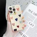 for iPhone 12 for Women Girls Cute Design Soft Silicone Camera Protection Protective Lovely Heart Phone Case for iPhone 12