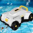 KimPump Automatic Pool Vacuum Robot, Cordless Robotic Pool Cleaner for Above Ground Pools and Flat Inground Pools, Pool Vacuum Cleaner Automatically Removes Debris Underwater, 90-120Min Runtime