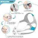 AUARIWN 2 Pack CPAP Headgear for Resmed AirFit N20 with Magnetic Clips, Replacement Headgear Straps Compatible with Resmed Aritouch Mask N20 - Soft Plush Straps for Optimal Fit & Flexibility (Large)