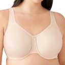 Wacoal Women's Basic Beauty Unlined Underwire Full Coverage Bra, 855192 (Beige, 44DDD)