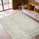 Keen Home Design 48"x72" Rug - Machine Washable Area Rug with Non-Slip Backing, Ideal for Living Room, Dining Room, Bedroom - Vintage, Easy Clean, Durable, Low Pile Rug - (4' x 6')