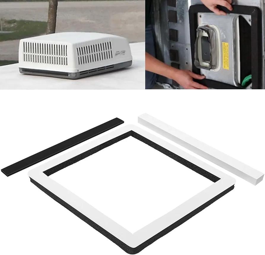 14-Inch x 14-Inch Universal Camper Roof A/C Gasket Kit - Features a Waterproof Compression Seal, Self-Adhesive Picture Frame Gasket, and Self-Adhesive Leveling Pads (25071)