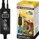 LUCKY HERP Reptile Dimming Thermostat, PID Heat Lamp Temperature Controller with LED Digital Screen for Reptile Heat Lamp Heat Mat & Heaters, Support /, Memory Function