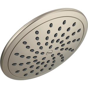 Moen Brushed Nickel 8-Inch Fixed Single Function Round Wide Rainshower Showerhead, 2.5 GPM, 6345BN