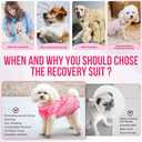 SlowTon Dog Recovery Suit - Surgery Recovery Suit for Female Male Dogs, Dog Onesie After Spay Abdominal Wounds, E-Collar Cone Alternative Prevent Licking Pet Surgical Suit(Pink)
