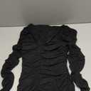 PRETTYGARDEN Women's Fall Off The Shoulder Maxi Dress Spring Long Sleeve Ruched Fitted Bodycon Club Dresses with Slit (Medium, Black)