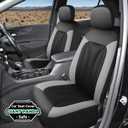 GIANT PANDA 2 Pcs Front 3D Air Mesh Car Seat Cover Custom Fit Ford F150 F250 F350 F450 SuperCrew/Crew Cab Pickup Trucks,Breathable Cooling Seat Protector with Composite Sponge Inside(Gray)