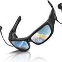 Camera Glasses with Bluetooth,Smart Sunglasses Camera 1080P,Sport Action Video Cameras,Video Glasses for Men with Earphone,Wearable Cam with Polarized Lens for Outdoor Sports,Cycling,Hiking(No Audio)