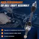 KUIPERAUTO CV Axle Shaft Assembly 39101ET80C 39101JA010 Compatible with Nissan Altima 2007-2013 Compatible with Rogue 2011-2013 Compatible with Rogue Select 2014-2015, Front Left Driver Side