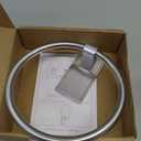 Adhesive Towel Ring, Bathroom Hand Towel Holder SUS304 Heavy Duty Stick On Towel Holder for Kitchen, Brushed Nickel (1 pack)