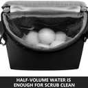 Golf Ball and Club Cleaning Bag - Waterproof Exterior With Coarse Fabric Liner, Portable With Detachable Clip, Accessory Cleaning Kit