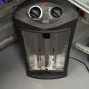 BLACK+DECKER Infrared Radiant Quartz Tower Heater, 1500W Space Heater with Adjustable Thermostat, Portable Heater with 2 Settings, Personal Heater for Home and Office, BHTI06, Black