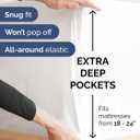 Extra Deep Queen Sheet Set - 6 Piece Breathable and Cooling Sheets - Hotel Luxury Bedding for Women, Men, Kids & Teens - Easy & Secure Fit - Soft and Wrinkle Free - Extra Deep Pockets - Antique White