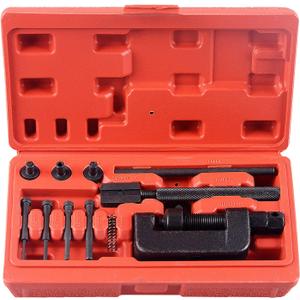 13 pcs Motorcycle Chain Breaker Set,Chain Removal Tool Chain Cutter and Riveter Kit for Cam and 25 to 630 Chains