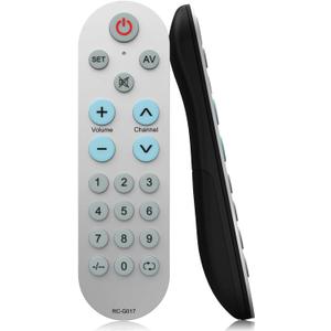 Learning Big Button Universal TV Remote for Elderly/Seniors/Olders(Original Remote Required), with Backlit (US G17-yin)