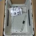 SportPet Designs Plastic Kennels Rolling Plastic Wire Door Travel Dog Crate- Large Kennel, Gray