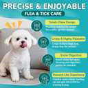 Woyamay 4-IN-1 Flea and Tick Prevention for Dogs, 500 Crunchy Dog Flea Chews, Dog Flea Treatment, Natural Oral Flea Treatment for Dogs, Daily Support for Flea, Skin & Coat, Gut, Immune, Chicken Flavor