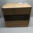 Get Set Style Vanity Stool Chair,Modern Boucle Ottoman Foot Stool with Wooden Legs Sofa Bench Footstool Extra Seat for Vanity,Makeup Room,Living Room,Entryway,Office (Fully Assembled) (Taupe)