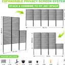 46.4" H X 47.3" W Metal Privacy Screen Outdoor - 10 Panels Freestanding Privacy Fence Panels with Stakes - Decorative Garden Air Conditioner Trash Can Pool Equipment for Backyard Patio