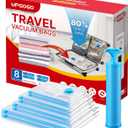 Vacuum Bags for Travel - Space Saver Combo 8 Pack (Hand Pump)
