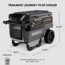 Igloo Trailmate Journey 70Qt Wheeled Cooler | Insulated Hard Shell Ice Chest