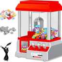 POCO DIVO Classic Claw Machine Arcade Grabber, Plushies Gift Candy Prize Figures Capsules Dispenser, Adjustable Game Music Token Slot Play, Battery USB Power Treats Crane, Kids Boys Girls Vending Toy