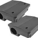 iTrap Mice & Rat Bait Stations 2 Pack Rodent Control Boxes, Child & Pet-Safe Locking Design, Indoor/Outdoor Use with Mounting Brackets