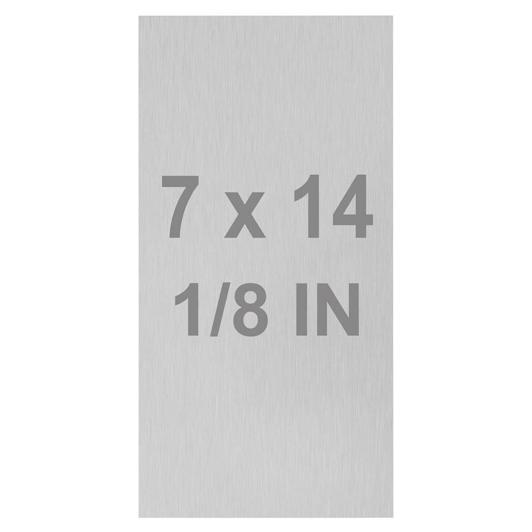 6061 T651 Aluminum Sheet Metal 7 x 14 x 1/ 8 (0.125”) Inch Flat Plain Aluminum Plate Covered with Protective Film, Heat Treatable Rectangle 3MM Aluminum Metal Plate for Industrial