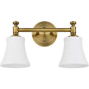 Champagne Bronze Bathroom Vanity Light Fixtures, Traditional Gold 2 Lights Wall Sconce Lighting with Large Opal Glass Shade, Porch Wall Mount Light Fixture for Bathroom, Mirror Cabinets Hallway Stairs