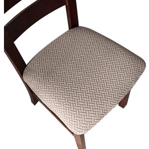 Genina Seat Covers for Dining Room Chair Seat Slipcovers Kitchen Chair Covers (Taupe, 4 Pcs)