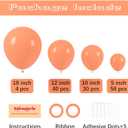Voircoloria 130pcs Peach Balloons Different Sizes 18" 12" 10" 5" Pastel Orange Latex Balloon Garland Arch Kit for Birthday Baby Shower Graduation Wedding Gender Reveal Anniversary Party Decorations