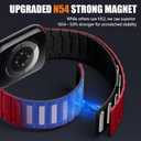 SNBLK Magnetic Watchband Compatible with Apple Watch for Men 44mm 45mm 46mm 49mm 42mm 41mm 40mm 38mm Women, Silicone Sport Strong Magnet Strap for iWatch Series 11 Ultra 3 Ultra 2 Se 10 9 8 7 6 5 4 1