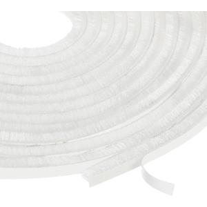 uxcell Self Adhesive Brush Seal Weather Stripping 1/4" x 9/32" x 49ft, Door Brush Strip for Sliding Sash Door Window Wardrobe Seal, White