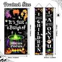3Pcs Halloween Party Decorations Witch Party Decorations Halloween Front Porch Banner Backdrop Witches Hocus Pocus Decorations Photo Studio Props Decor Supplies